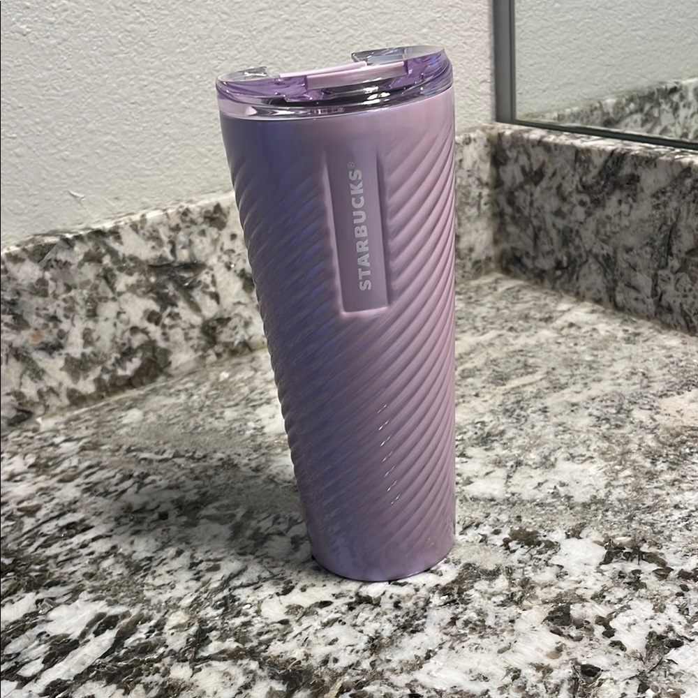 Starbucks Lavender Tumbler with Textured Design